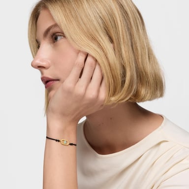 PULSERA POLIESTER CAMILLE PLATA BAÑO GEMA - 4