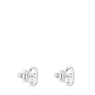 ARETES DE PLATA CAMILLE 11MM GEMA ROSA - 3