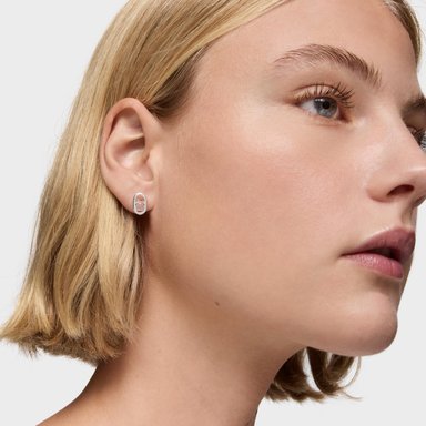 ARETES DE PLATA CAMILLE 11MM GEMA ROSA - 4