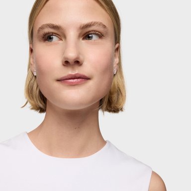 ARETES DE PLATA CAMILLE 11MM GEMA ROSA - 5