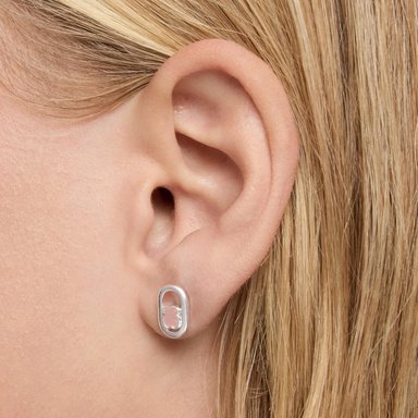 ARETES DE PLATA CAMILLE 11MM GEMA ROSA - 6