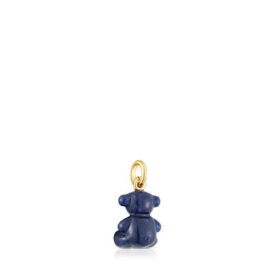 DIJE COLGANTE OSO PEQUEÑO SODALITA ORO 11MM - 3