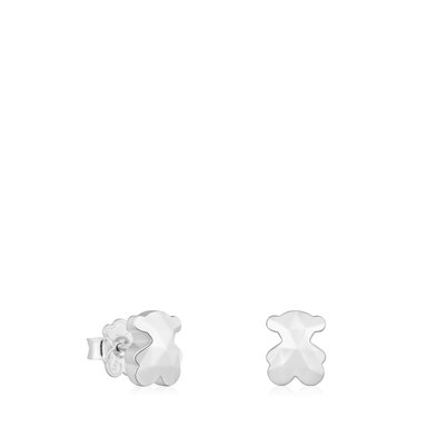 ARETES OSO PLATA ICON METAL