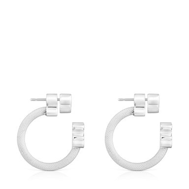 ARETES PLATA OSO CORZON ICON MESH - 2