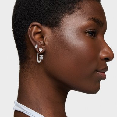 ARETES PLATA OSO CORZON ICON MESH - 4