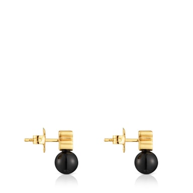 ARETES PLATA BAÑO ORO ICON MESH - 2