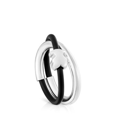 ANILLO DE PLATA OSO 1RA LEY BOLD MOTIF T12 - 1