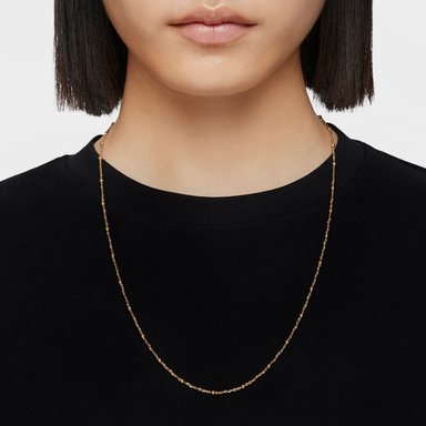 COLLAR  BAÑO ORO DE 18 KT SOBRE PLATA BASICS - 4