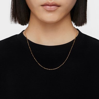 COLLAR  BAÑO ORO DE 18 KT SOBRE PLATA BASICS - 5
