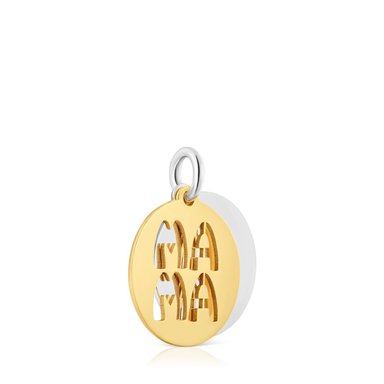DIJE COLGANTE MAMA TOUS MEDALLA BICOLOR 18KT - 2