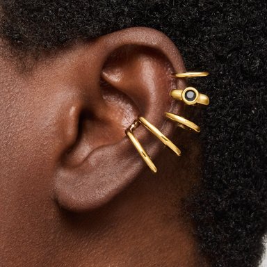 ARETES EARCUFF SIN PERFORACIÓN 1ERA LEY ESPINELA 25MM - 5