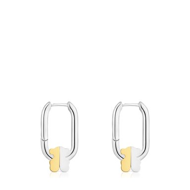 ARETES TOUS 1950 1ERA LEY DE ARO BICOLOR OSO 18KT - 2