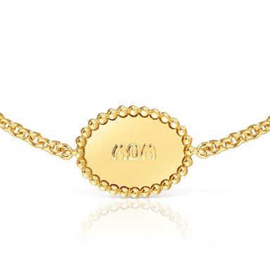 PULSERA PLATA 1ªLEY BAÑO PLACA MOM 17CM - 1