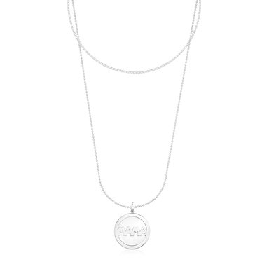 GARGANTILLA DE PLATA CON BOLAS, 58 CM CHAIN - 1