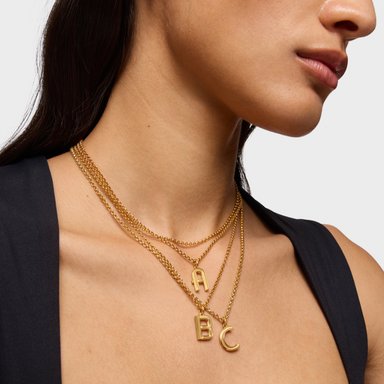 COLGANTE MEDIANO LETRA D BAÑADO EN ORO 18 KT SOBRE PLATA - 6