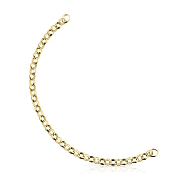 PULSERA CON BAÑO DE ORO 18 KT SOBRE PLATA HOLD - 1