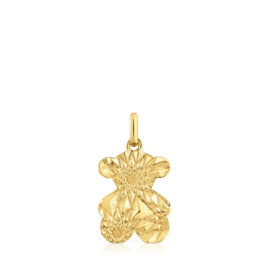 DIJE PLATA BAÑO ORO 18KT OSO - 1