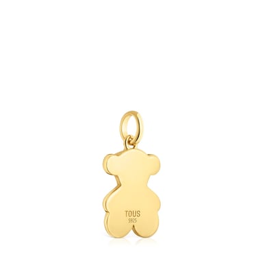 DIJE PLATA BAÑO ORO 18KT OSO - 3