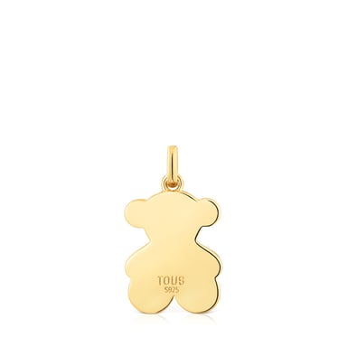 DIJE PLATA BAÑO ORO 18KT OSO - 4