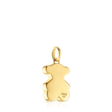 DIJE PLATA 1ªLEY BAÑO ORO OSO 16MM - 3