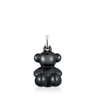 DIJE CERAMICA NEGRA/PLATA 1ªLEY OSO - 1