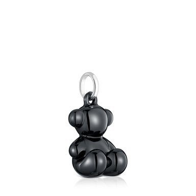 DIJE CERAMICA NEGRA/PLATA 1ªLEY OSO - 2
