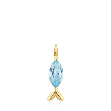 DIJE ORO 14K CON TOPACIO - 1