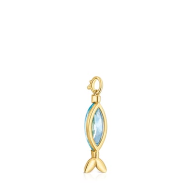 DIJE ORO 14K CON TOPACIO - 3