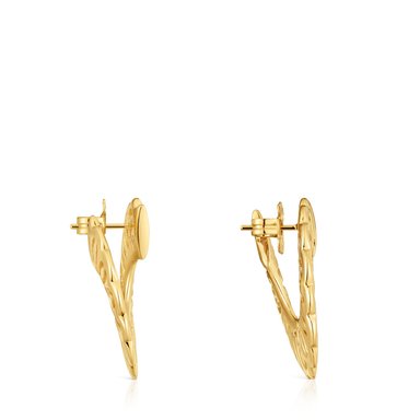 PENDIENTES ARO BAÑADO EN ORO 18 KT SOBRE PLATA 31 MM - 2