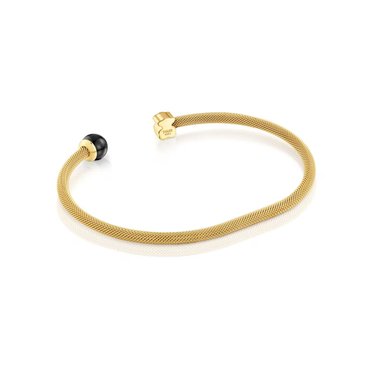 PULSERA ACERO IPG/PLATA BAÑO ONIX ICON MESH (000952) - 3