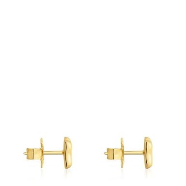 ARETES LAZO BAÑO ORO 18K - 1