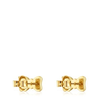 ARETES LAZO BAÑO ORO 18K - 2
