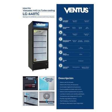 VISICOOLER VENTUS TURBO COOLING 1 PUERTA LG-440TC 440 LT - 6