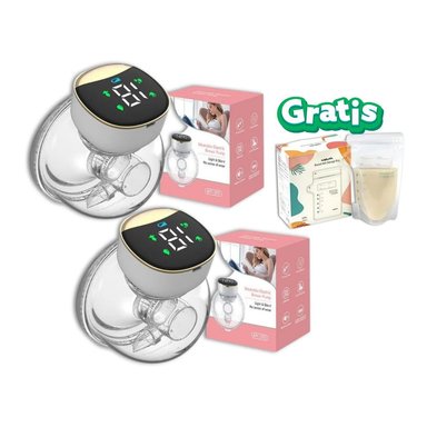 2 EXTRACTORES DE LECHE MANOS LIBRES + BOLSAS GRATIS