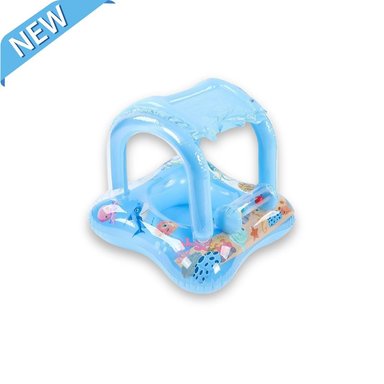 FLOTADOR INFLABLE CON PARASOL PARA BEBES Y NIÑOS - AZUL
