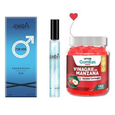 GOMITAS DE VINAGRE DE MANZANA + PERFUME PARA HOMBRES FEROMONAS