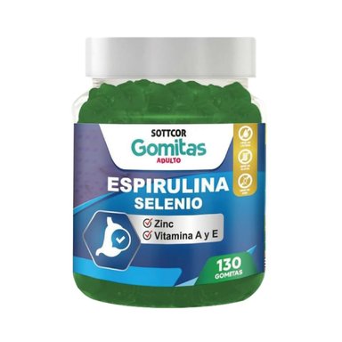 GOMITA DE ESPIRULINA PARA ADULTOS (130 UNIDADES)