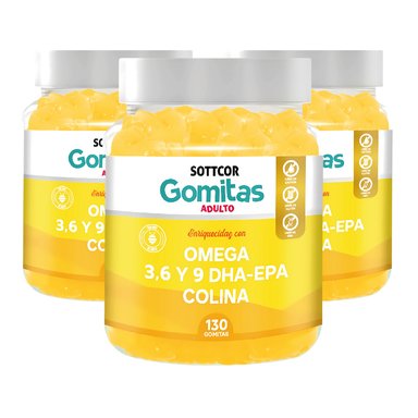 OMEGA PARA ADULTOS GOMITAS 100GR - 03 UNIDADES