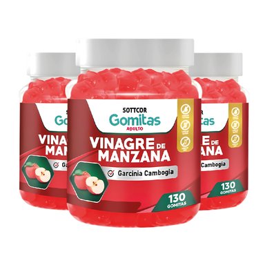 VINAGRE DE MANZANA GOMITAS ADULTOS 03 UNIDADES