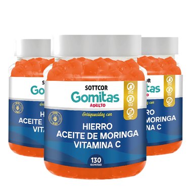 HIERRO PARA ADULTOS 130 GOMITAS 03 UNIDADES