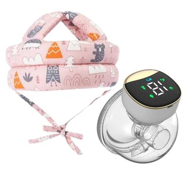EXTRACTOR DE LECHE MANOS LIBRE AMARILLO + GORRO ANTI CAIDA PARA NIÑA - 2