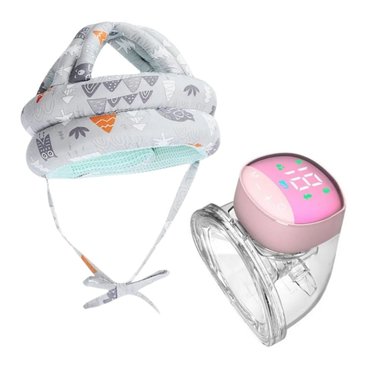 EXTRACTOR DE LECHE MANOS LIBRE ROSADO + GORRO ANTI CAIDA PARA NIÑO