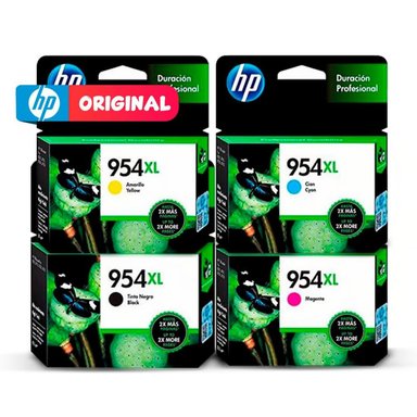 COMBO 4 TINTAS HP NEGRO 954XL ALTA CAPACIDAD 4 COLORES ORIGINAL