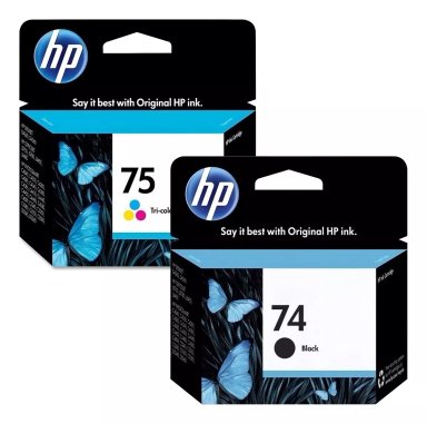 KIT TINTA HP NEGRO 74 75 TRICOLOR