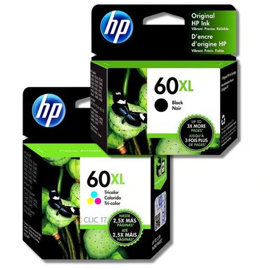 KIT TINTA HP NEGRO 60XL TRICOLOR ORGINAL