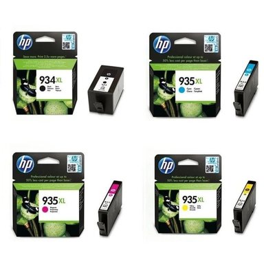KIT TINTA HP NEGRO 934XL 935XL CYAN MAGENTA AMARILLO