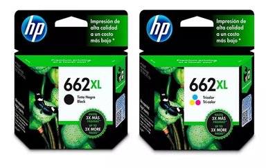 KIT TINTA HP NEGRO 662XL TRICOLOR