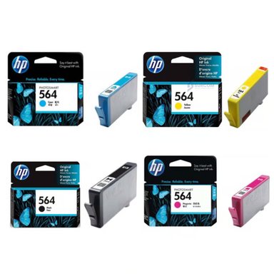 KIT TINTA HP NEGRO 564 CYAN MAGENTA AMARILLO