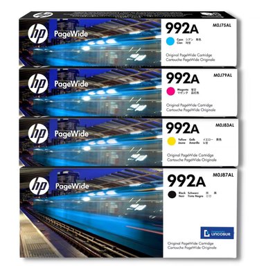 KIT TINTA HP NEGRO 992A CYAN MAGENTA AMARILLO