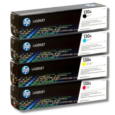 KIT TONER HP 130A NEGRO CYAN MAGENTA AMARILLO PACK